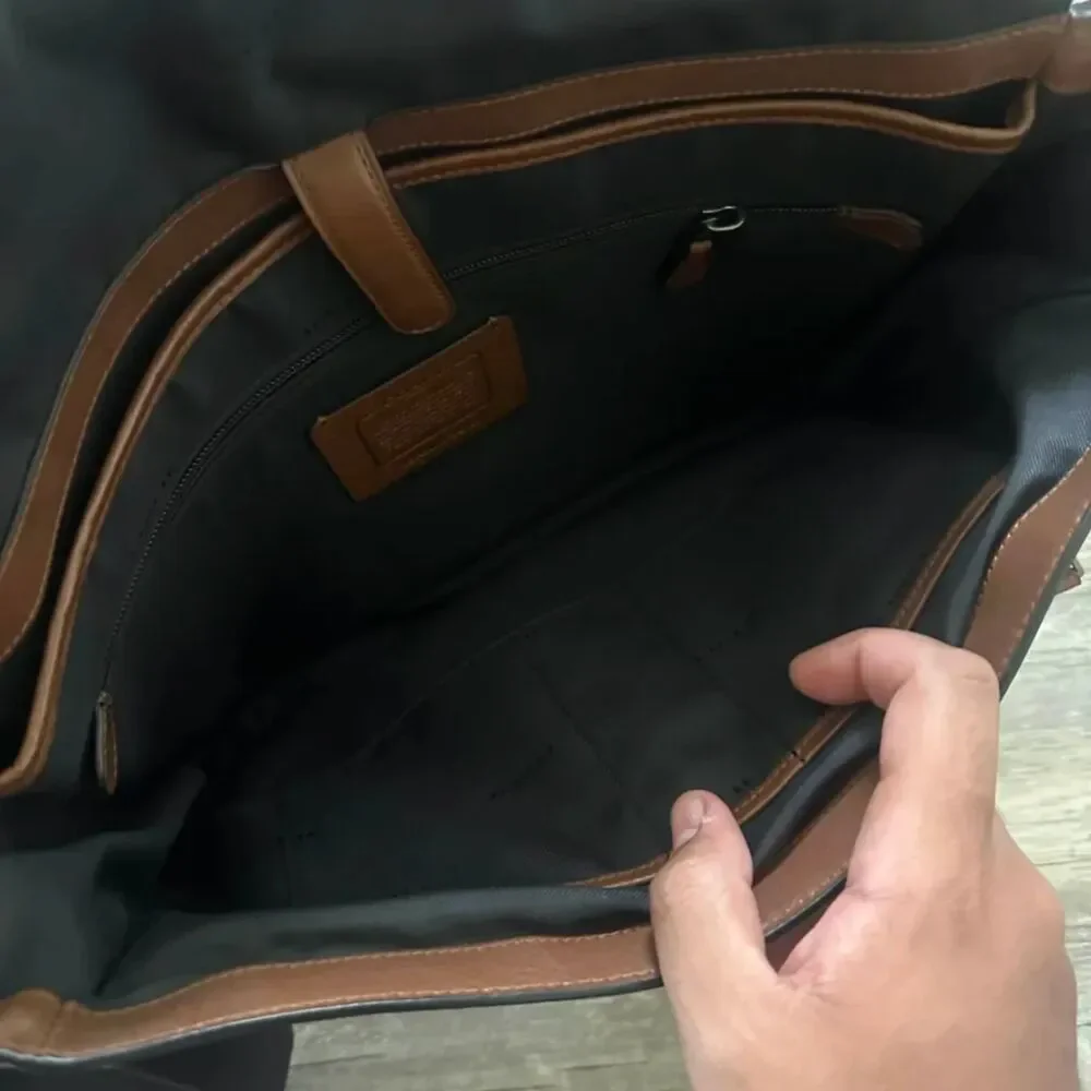 Vintage Coach Metropolitan Brown Leather Messenger Bag